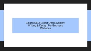 Edison SEO Expert Offers Content Writing & Design For Business Websites