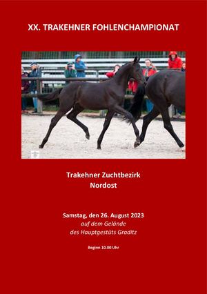 XX. Trakehner Fohlenchampionat ZB Nordost 2023