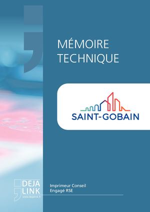 MEMOIRE TECHNIQUE SAINT-GOBAIN