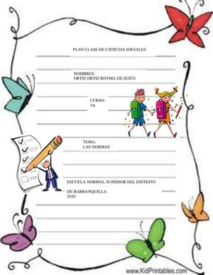 Plan Clase De Las Normas 3°