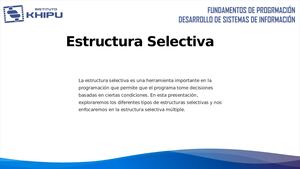 S25 Estructura Selectiva Tipos De Estructuras Selectivas