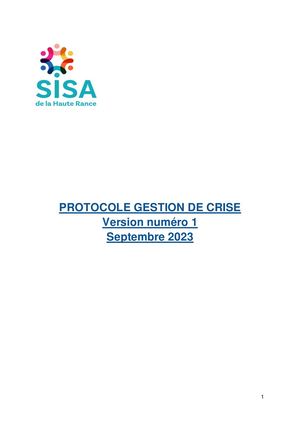 Protocole Gestion De Crise Valide Cpam 22