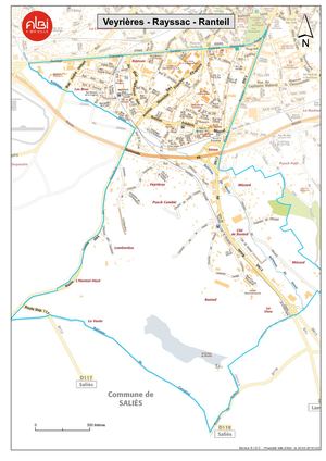 Plan du quartier Veyrieres Raysssac Ranteil