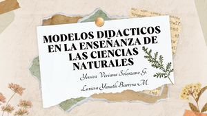 Los modelos didácticos en la enseñanza de las Ciencias Naturales