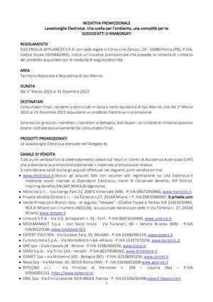 Regolamento Sor Dish 23 Integrazione