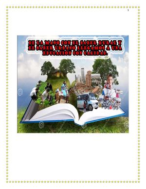 Saber Rural Y Saber Urbano En La Educaciòn