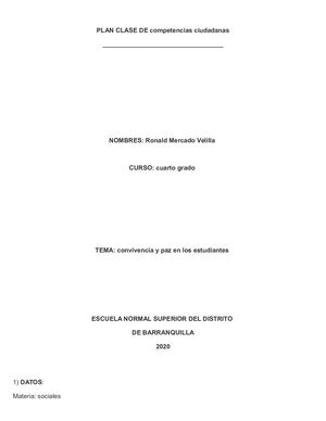 Ronald Andres Mercado Velilla Plan Clase