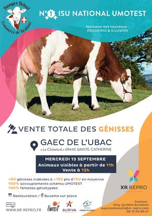 (Catalogue) Vente Gaec De L'ubac