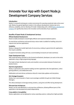 Calaméo - Innovate Your App With Expert Node Js Development Company ...