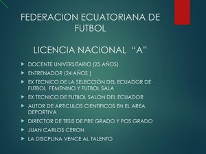 Principios Entrenamiento, Actual