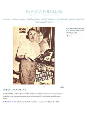 RUBEN ALBERTO BENEGAS: Alberto Castelar – Revista Folklore