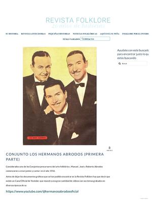 RUBEN ALBERTO BENEGAS: Conjunto Los Hermanos Abrodos (Primera Parte) – Revista Folklore