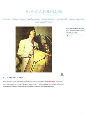 RUBEN ALBERTO BENEGAS: El “Chango” Nieto – Revista Folklore