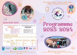 Plaquette activités rentrée 2023/2024 Centre d'Animation du Nouveau Monde