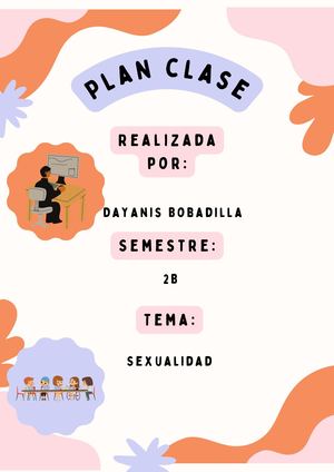 Plan Clase- Sexualidad
