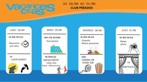 Club Preados 1214 Ans Du 28 Au 31 Aout 2023