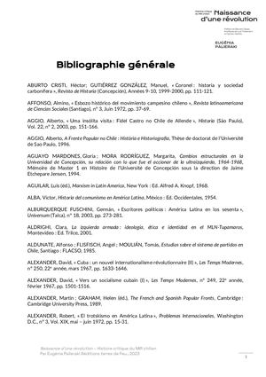Naissance D'une Révolution Bibliographie Générale