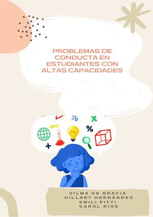 Pproblemas De Conducta En Estudiantes Con Altas Capacidades