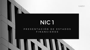 Nic 1 Presentación De Estados Financieros