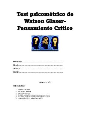 Test Para El Pensamiento Crítico