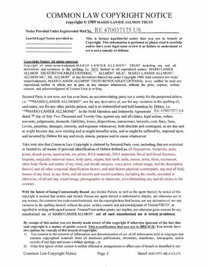 Com Law Copyright With Notarty Cert