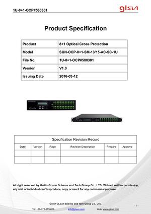 1u N+1 Ocp Optical Cross Protection Data Sheet 580301