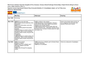 Official Programme LTTA Spain