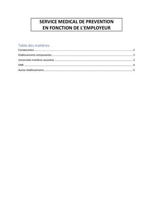 Service Prévention Employeur