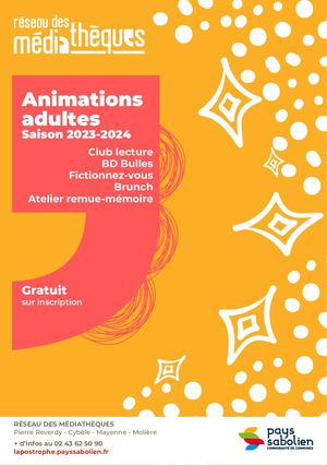 Réseau des Médiathèques - Guide Animations Adultes 2023-2024