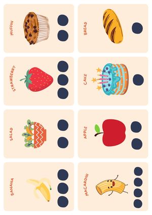 Yummy rhythmic patters + Food flashcards