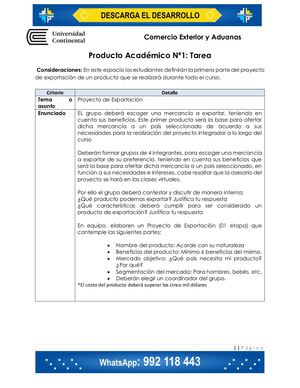 Comercio Exterior Y Aduanas PA1