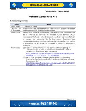 Contabilidad Financiera I PA1