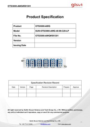 Calaméo - Ots3000 Awg Array Waveguide Grating System Data Sheet 581301
