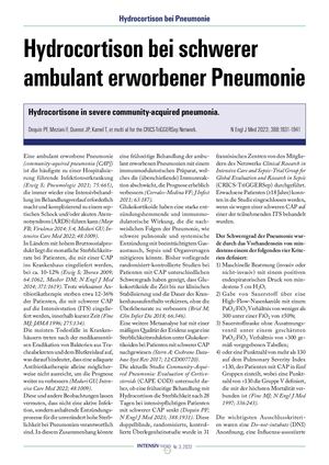 02 Hydrocortison Bei Schwerer Ambulant Erworbener Pneumonie