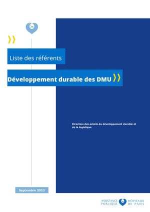 Liste Des Référents DD DMU