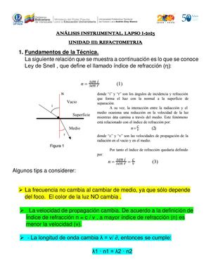 Clase Teoria Unidad Iii Refractometria