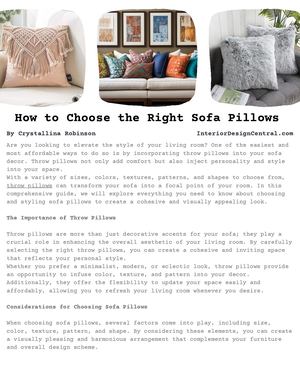 Calaméo - How To Choose The Right Sofa Pillows