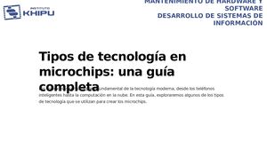 S18 Tipos De Tecnologia En Microchips