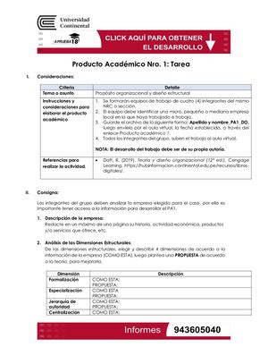 Diseño Organizacional P.A 1