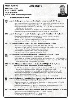 Cv Alban Bordas 2023