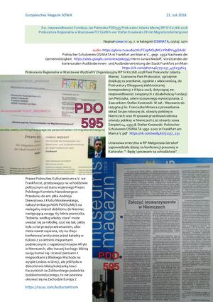 PDO595 FO SSetKh von Stefan Kosiewski 1993-2018 Polnischer Schulverein OSWIATA in Frankfurt am Main e.V. Herrn Jumas Medoff KAV 20180721 ME SOWA 2D