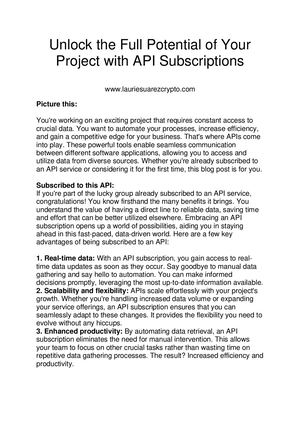 Calameo Unlock The Full Potential Of Your Project With Api Subscriptions