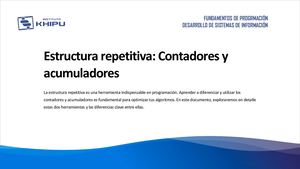 S29 - Identifica y diferencia entre contadores y acumuladores
