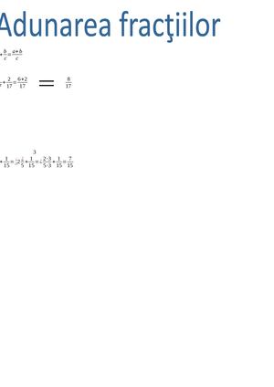 Adunarea Fracţiilor