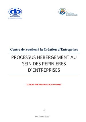 Nouveau Processus Hébergement