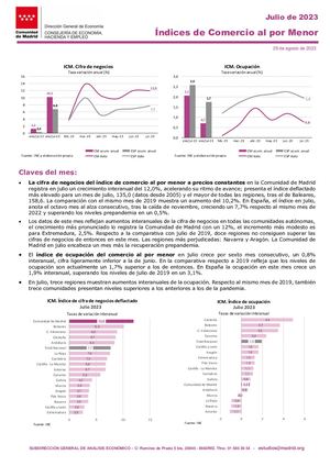 Nota Indices De Comercio Al Por Menor Julio 2023