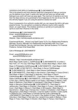 Voodoo Love Spells & Black magic spells online Australia +256740608727
