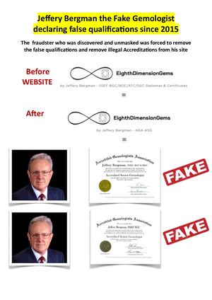 Jeffery Bergman Fake Gemologist