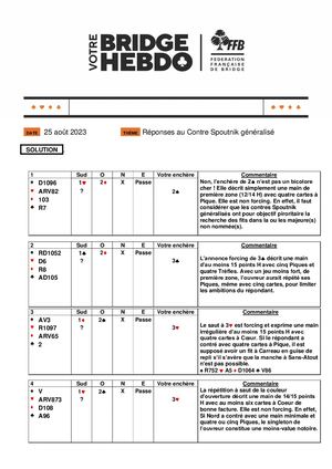 78 Solution Votre Bridge Hebdo Avancé 25 08 2023