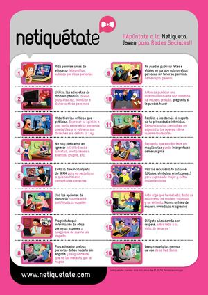 Netiqueta Joven Redes Sociales Poster